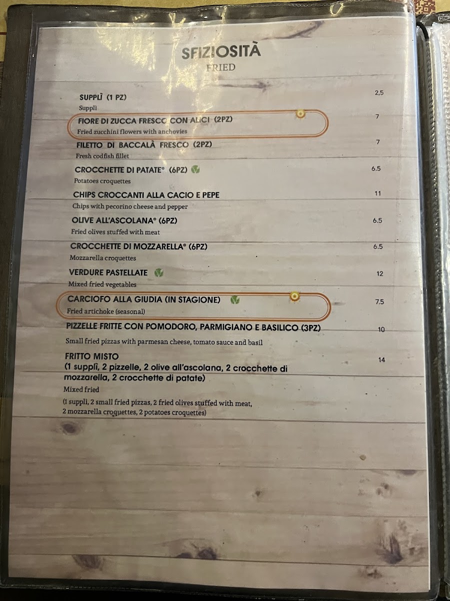 Menu Trattoria Pizzeria Il Girasole-10