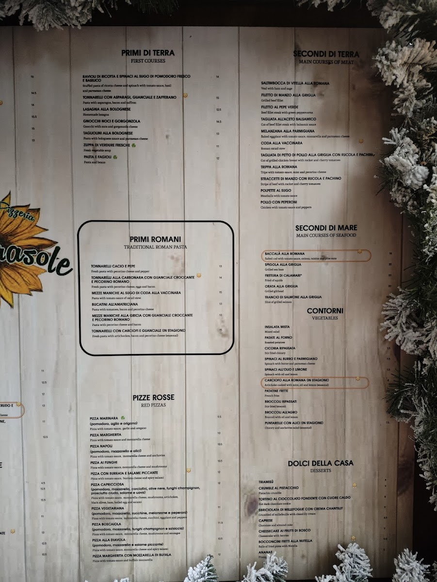 Menu Trattoria Pizzeria Il Girasole-6